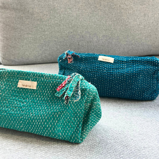 Trousse Pia bleue turquoise