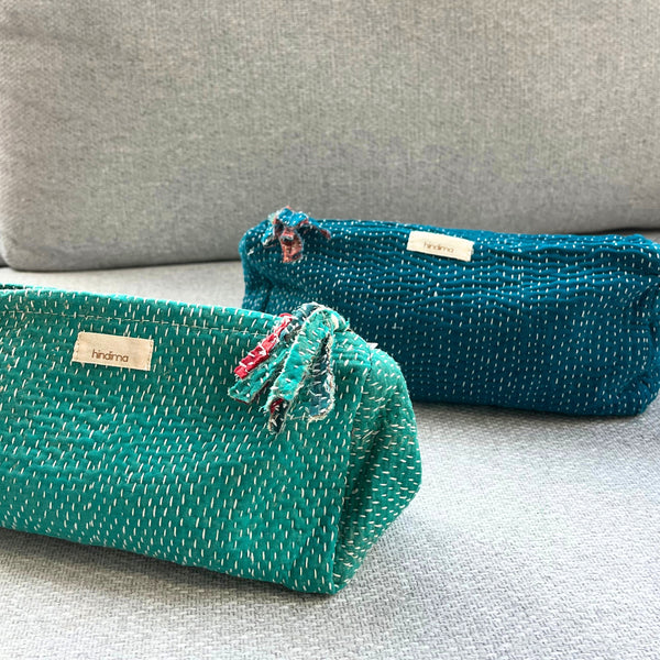 Trousse Pia bleue turquoise