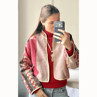 Veste indienne kantha été réversible