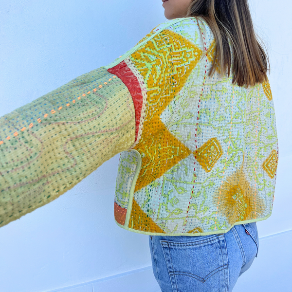 Veste courte Diane jaune