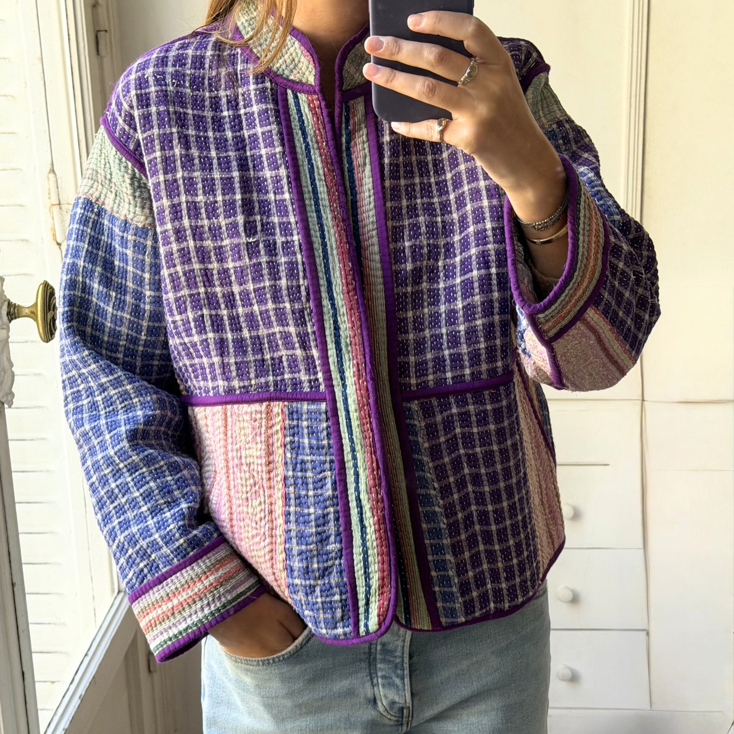 Veste India carreau