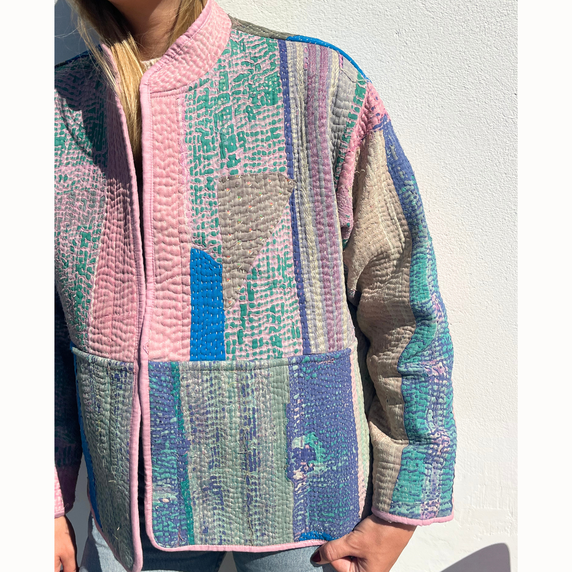 Veste été indienne réversible kantha