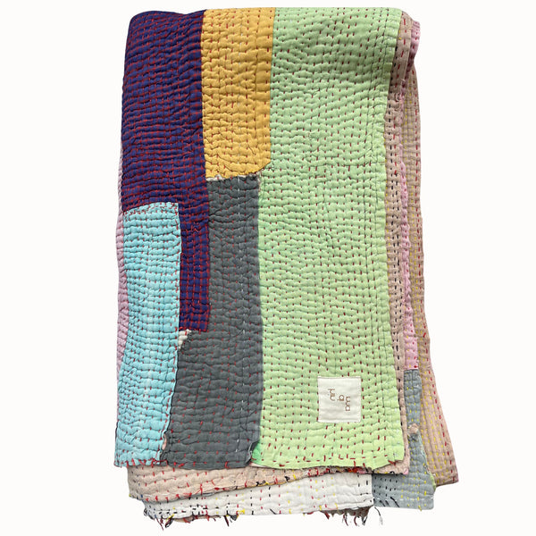 Plaid Kantha multicolore